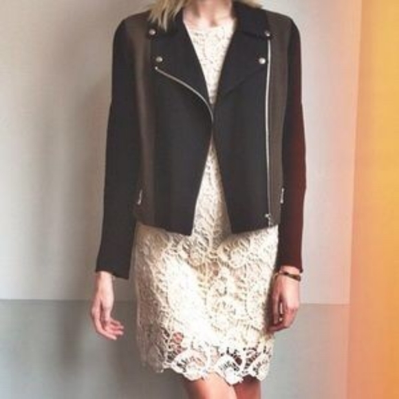 Aritzia Wilfred Olive Black Montesson Moto Jacket - SOLD - Picture 8 of 9